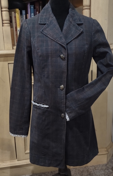 Free People Plaid & Paisley Jacket with kick-pleat - Picture 3 of 17